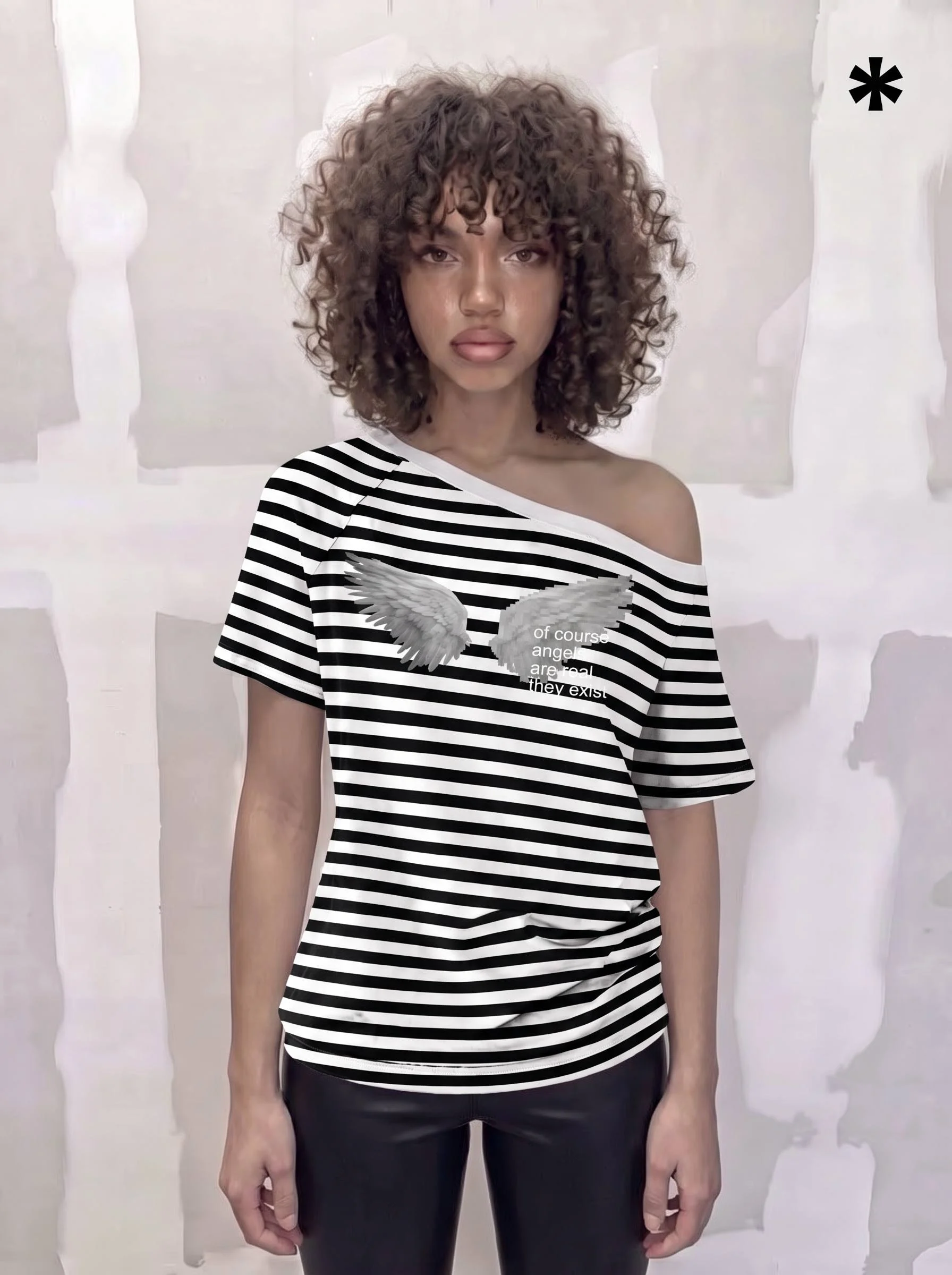 ANGEL ONE SHOULDER T-SHIRT