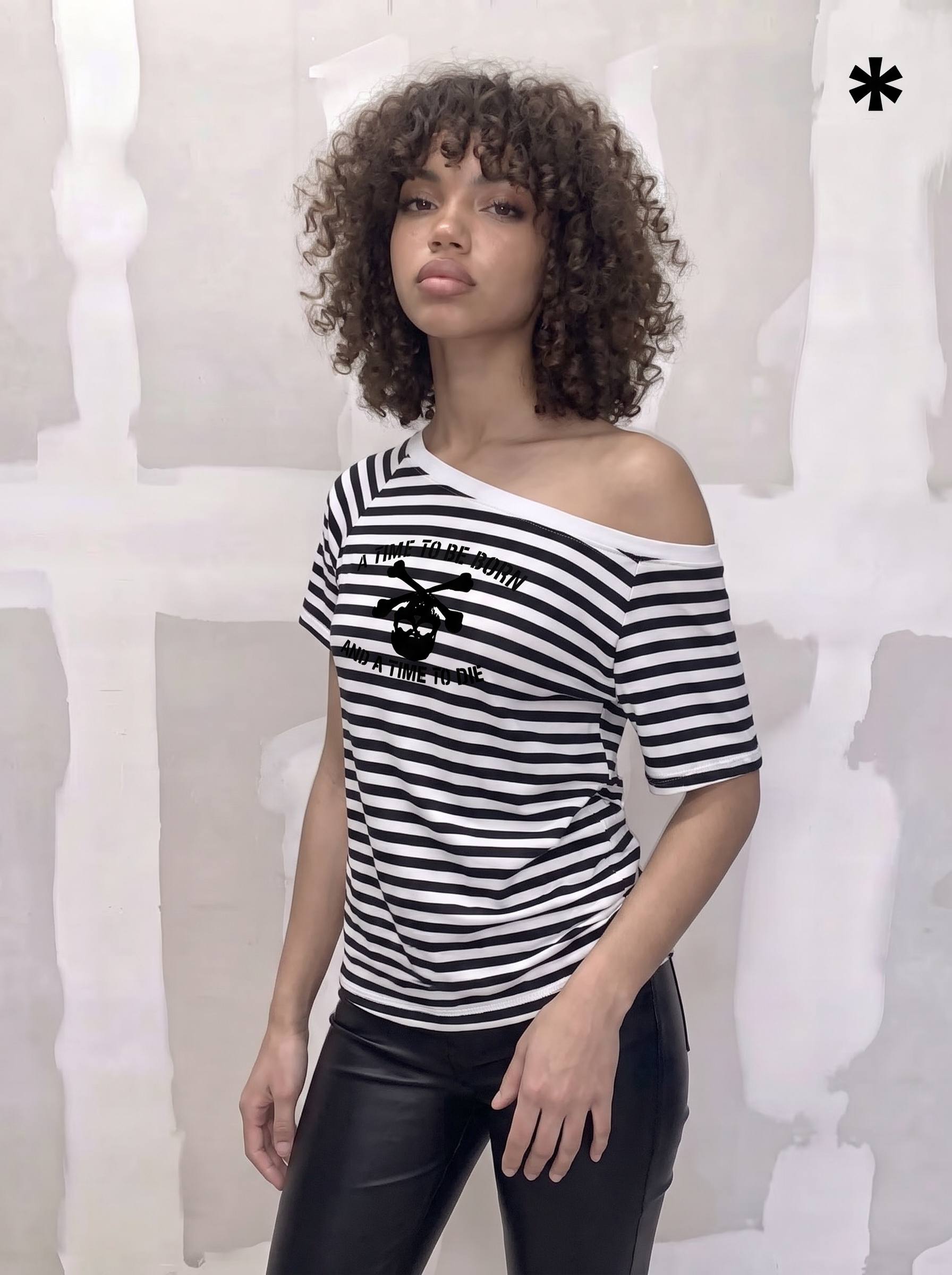 N9 ONE SHOULDER T-SHIRT
