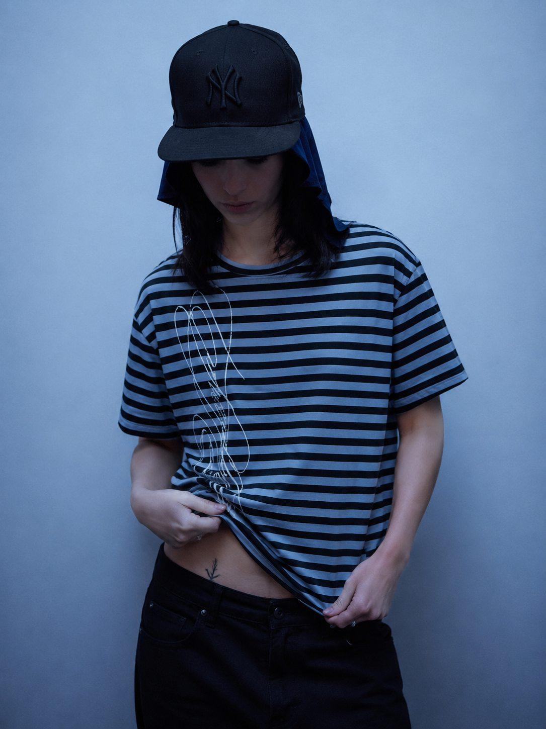 ETHEREAL STRIPED T-SHIRT BLUE