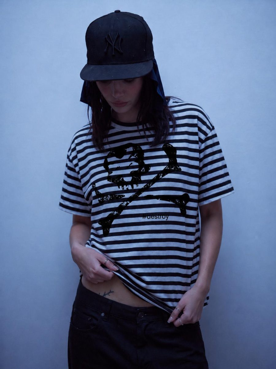 DESTROY STRIPED T-SHIRT