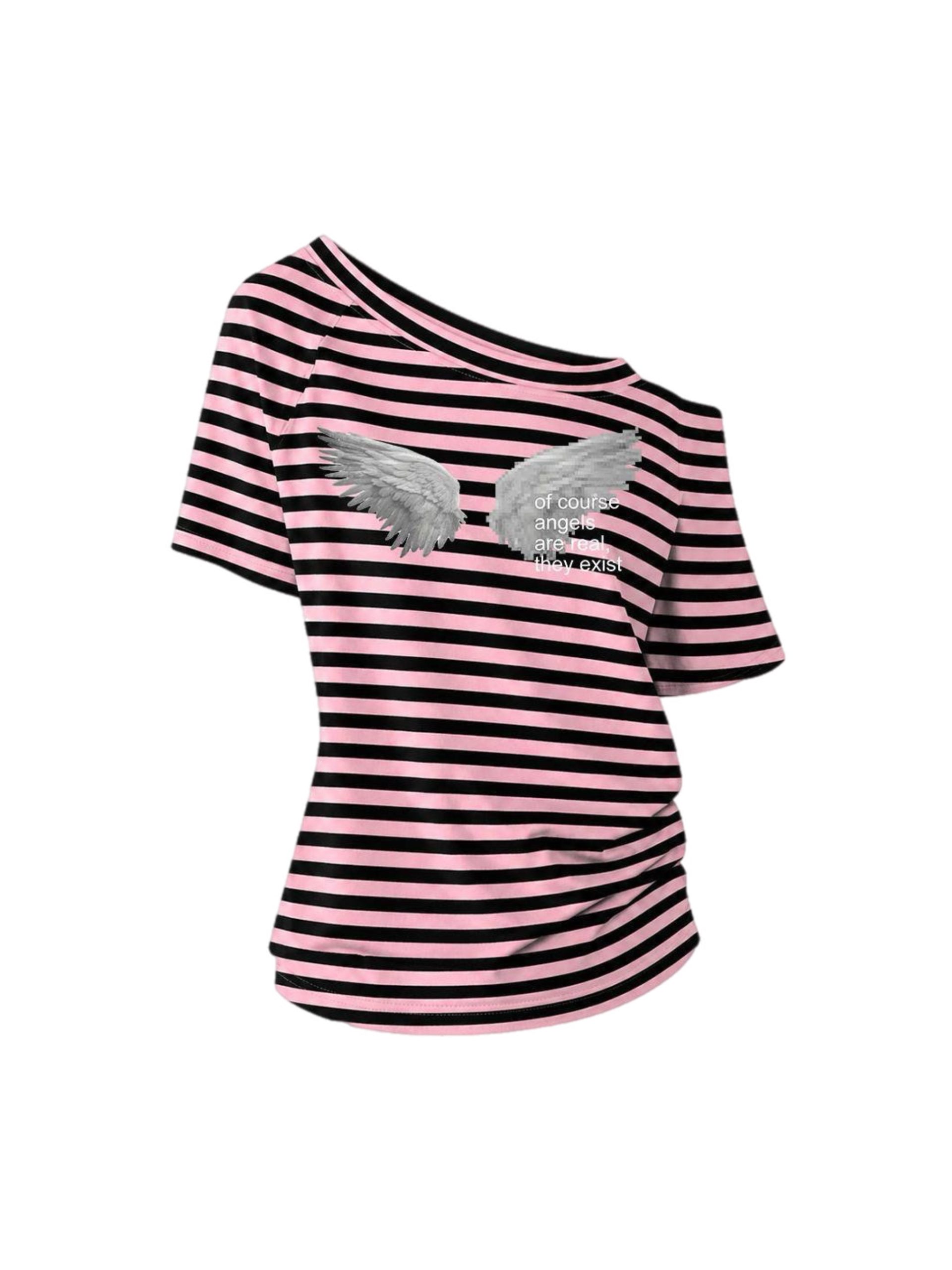 EMOANGEL ONE-SHOULDER T-SHIRT