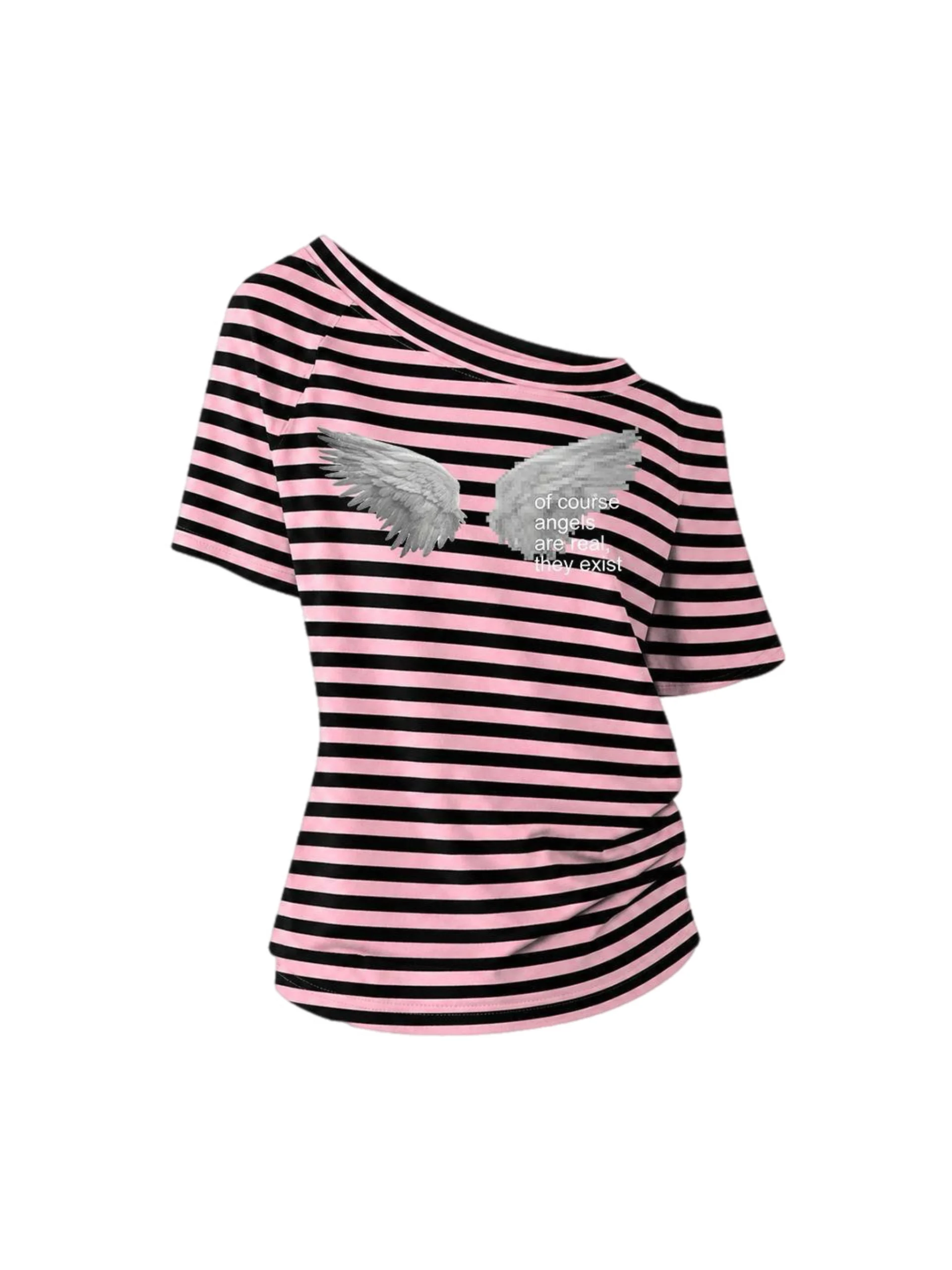 EMOANGEL ONE-SHOULDER T-SHIRT