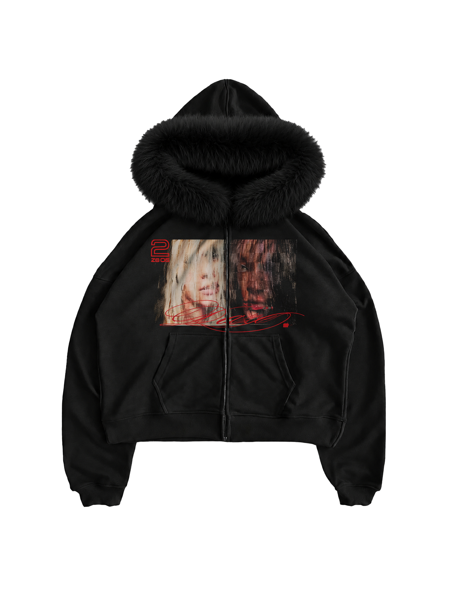 DARE FUR ZIP-UP HOODIE
