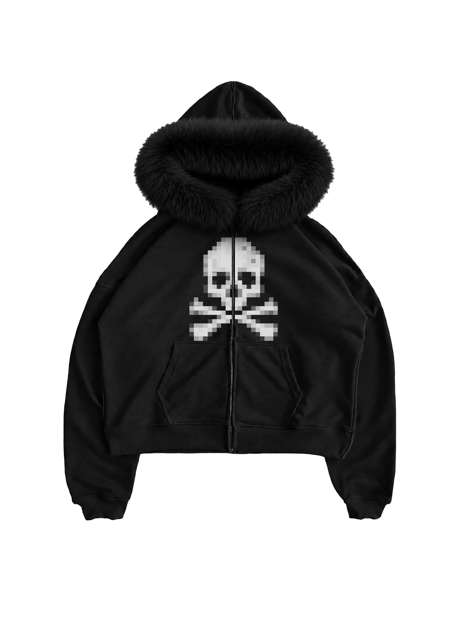 01 FUR ZIP-UP HOODIE