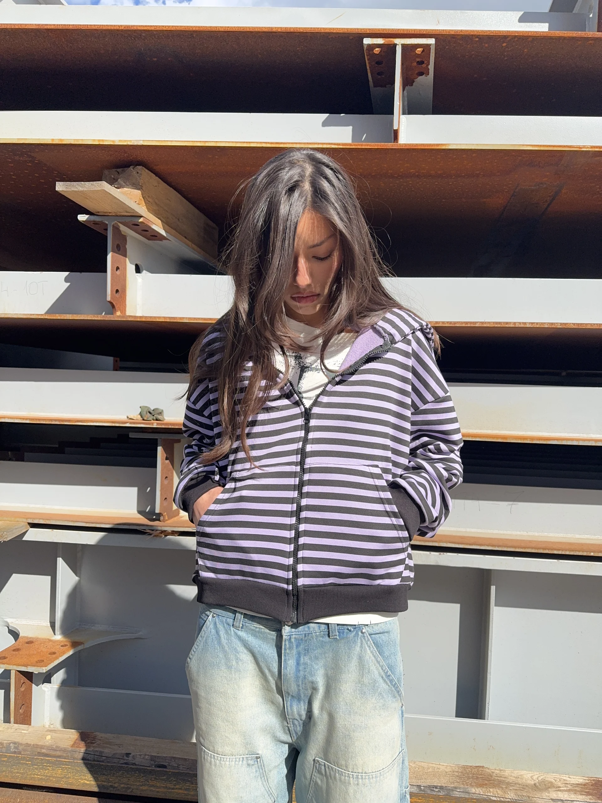 PURPLE* ZIP-UP HOODIE