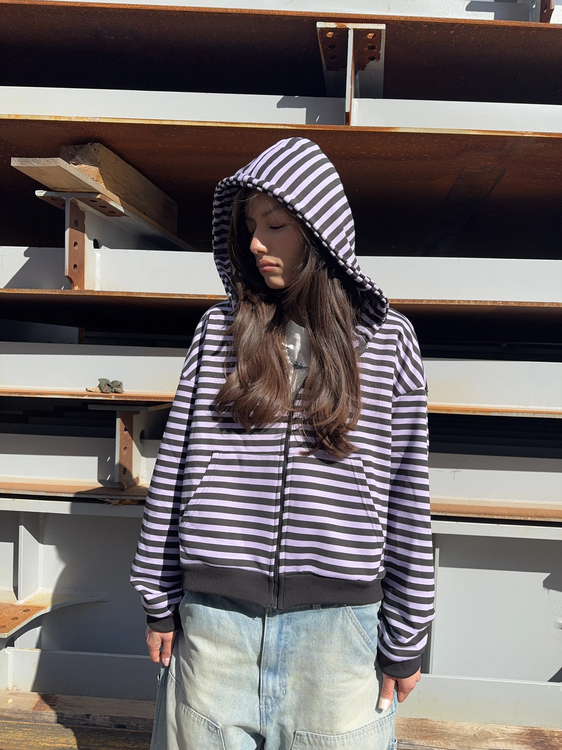 PURPLE* ZIP-UP HOODIE