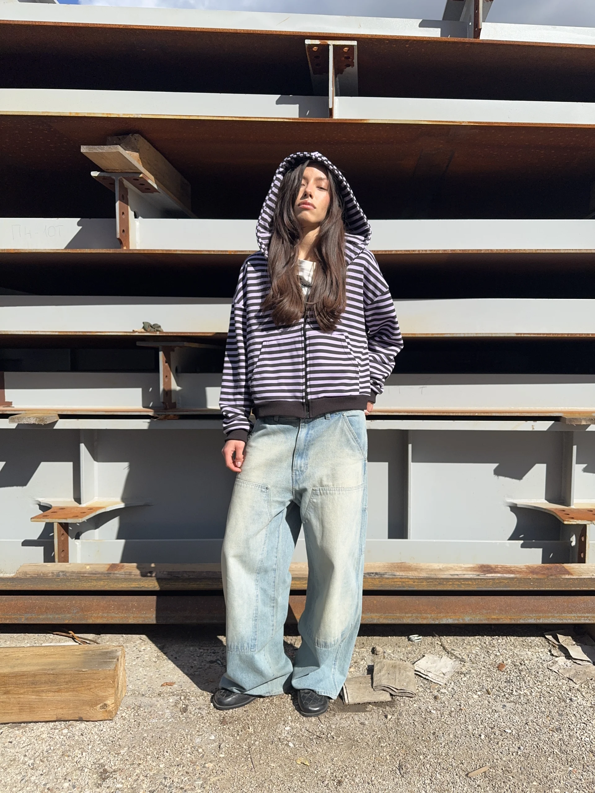 PURPLE* ZIP-UP HOODIE