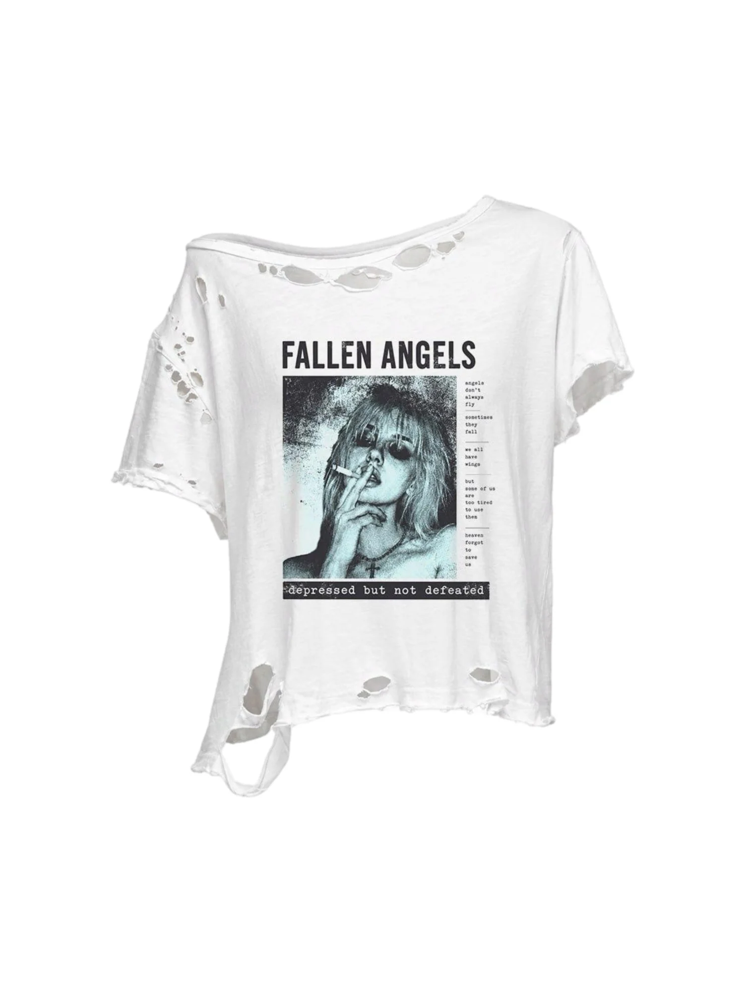 FALLEN ONE SHOULDER T-SHIRT