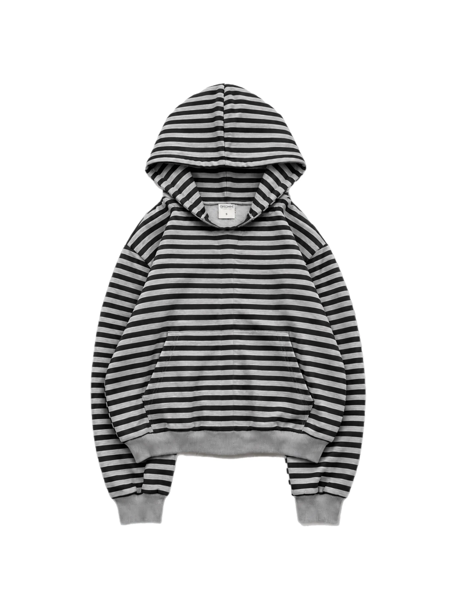 GRAY STRIPED HOODIE