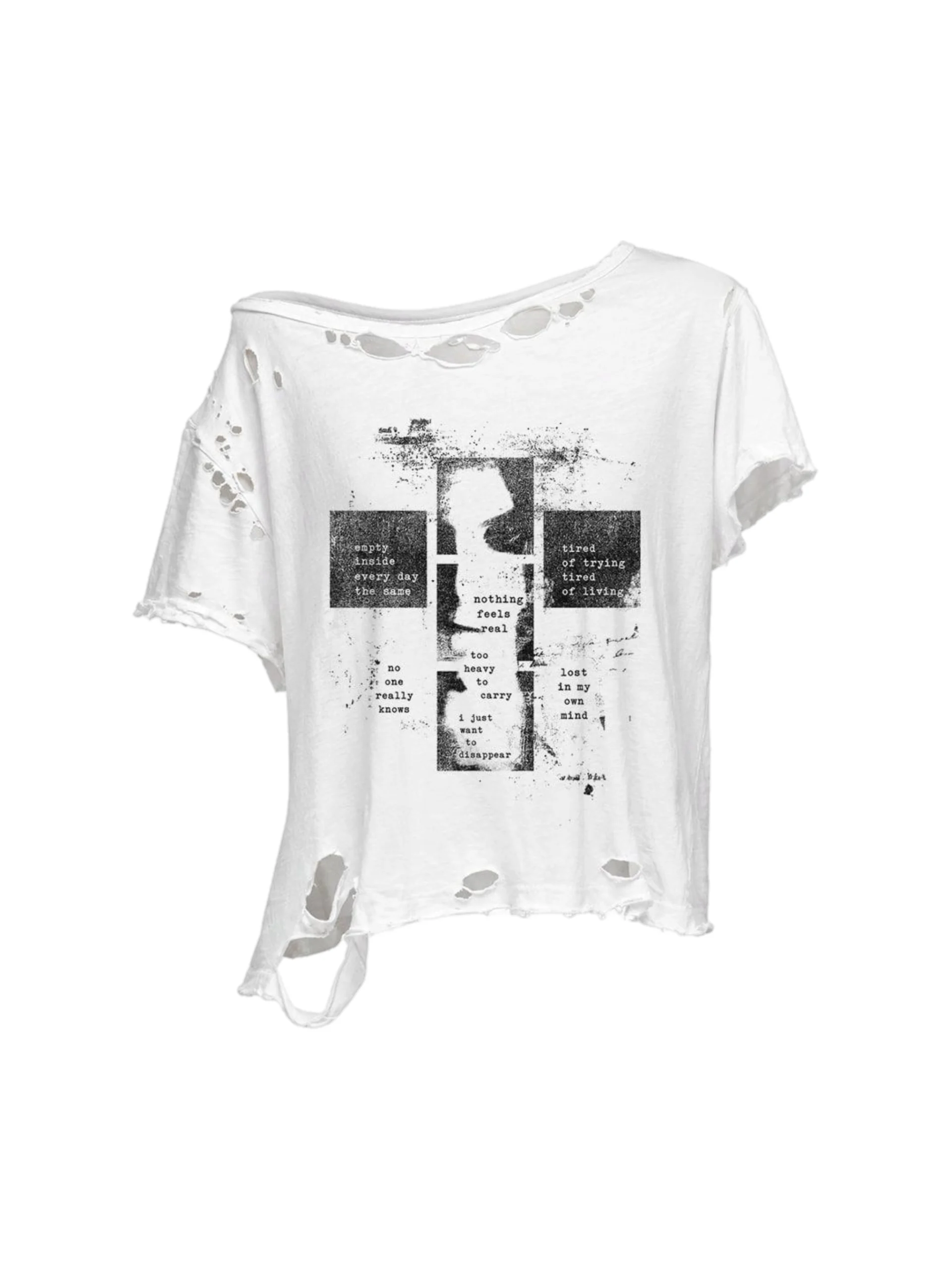 MARKED ONE SHOULDER T-SHIRT
