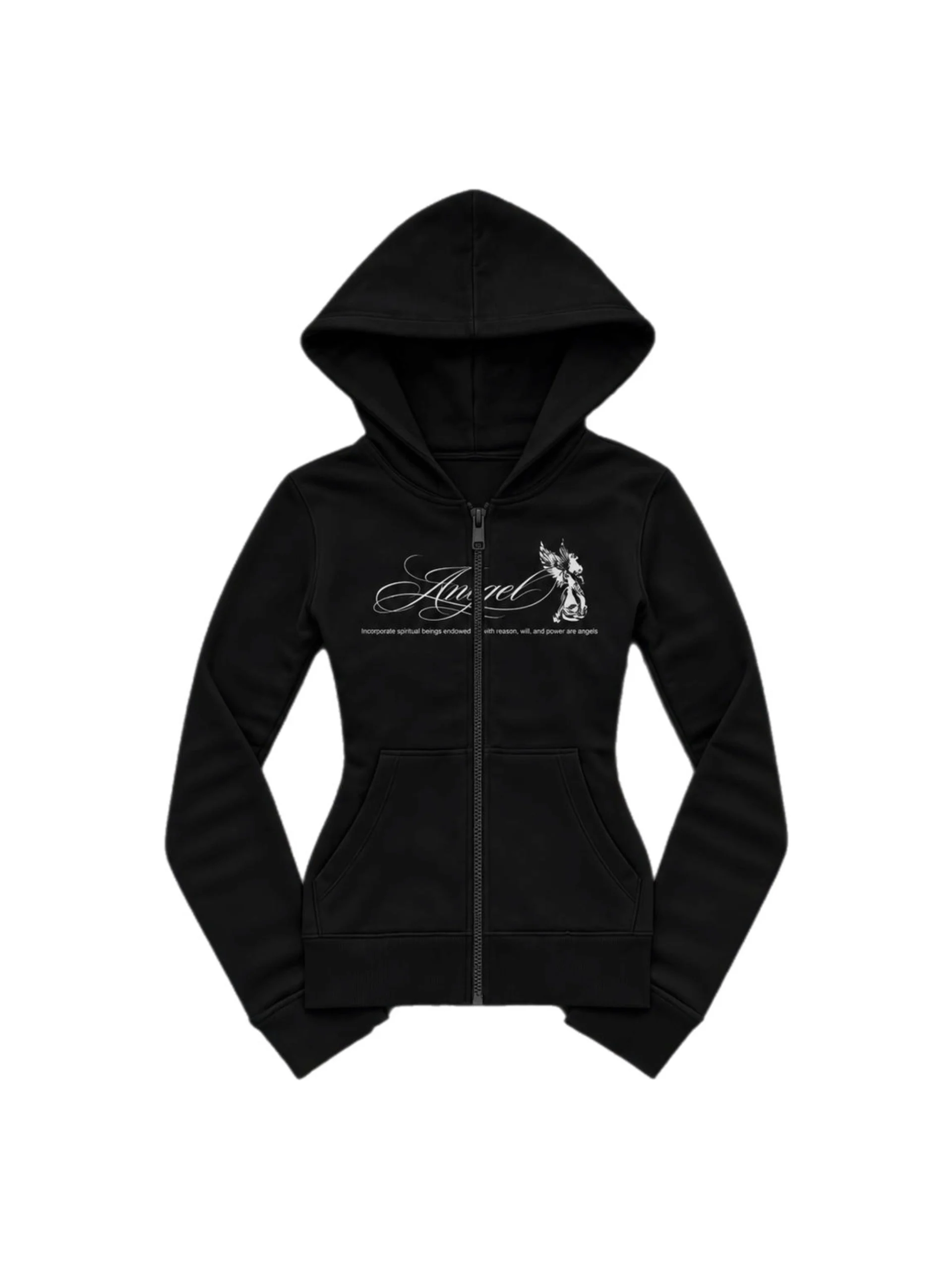 DIVINE SLIM ZIP UP BLACK