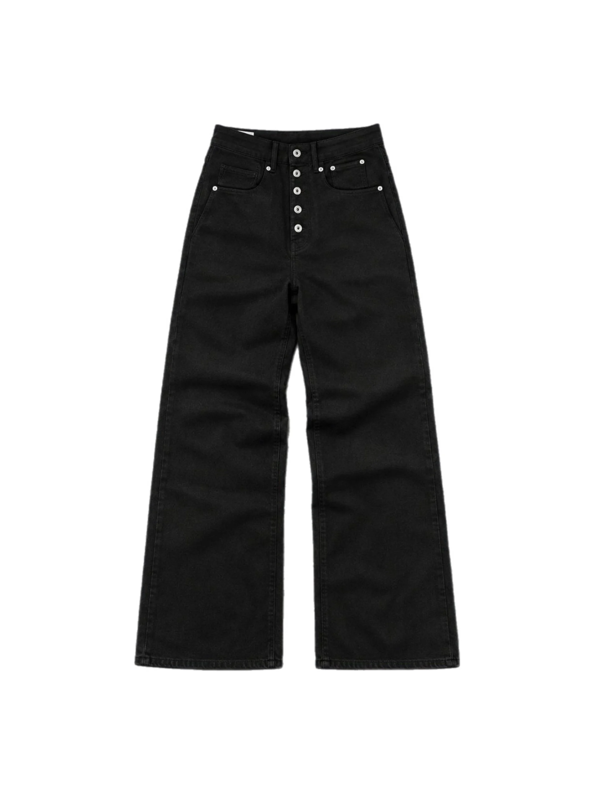 BLACK BUTTONED JEANS